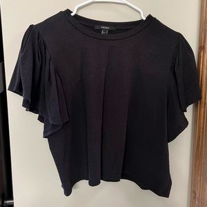 Forever 21 Flowy Black T-Shirt